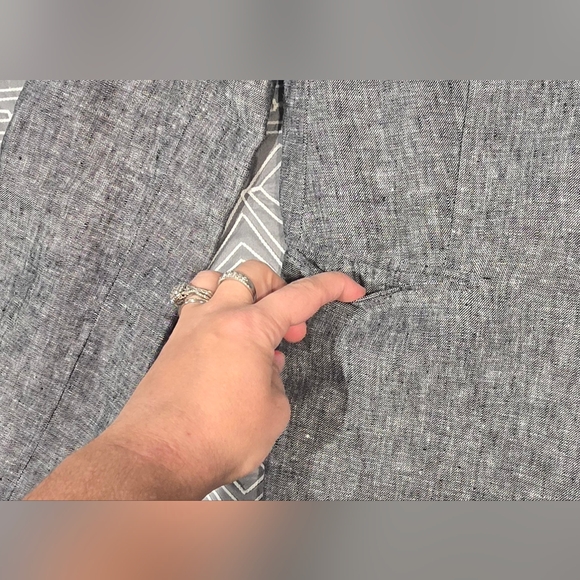 J By J.Crew Heathered Grey Linen Blazer Size 6 - Picture 4 of 9